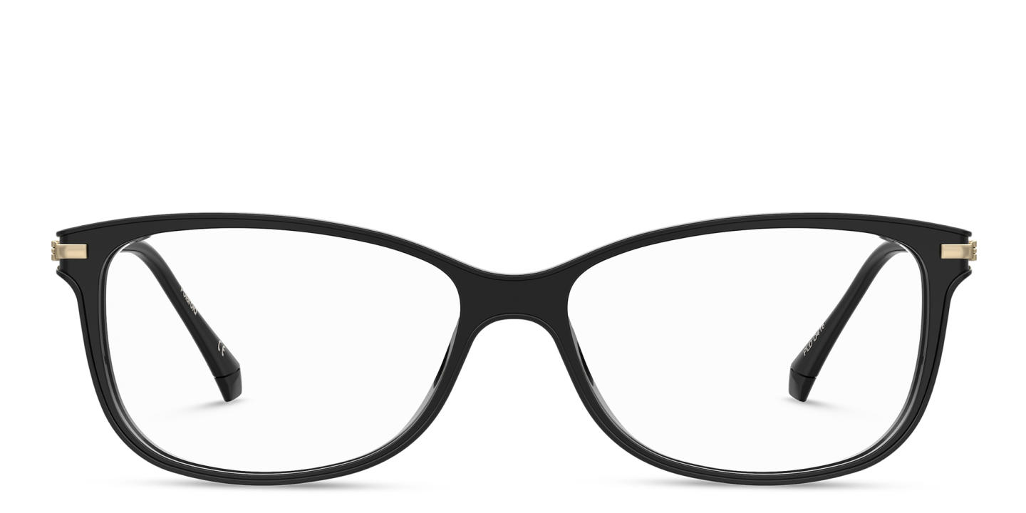 Polaroid Rectangle Eyeglasses in Black – Product Photo 0