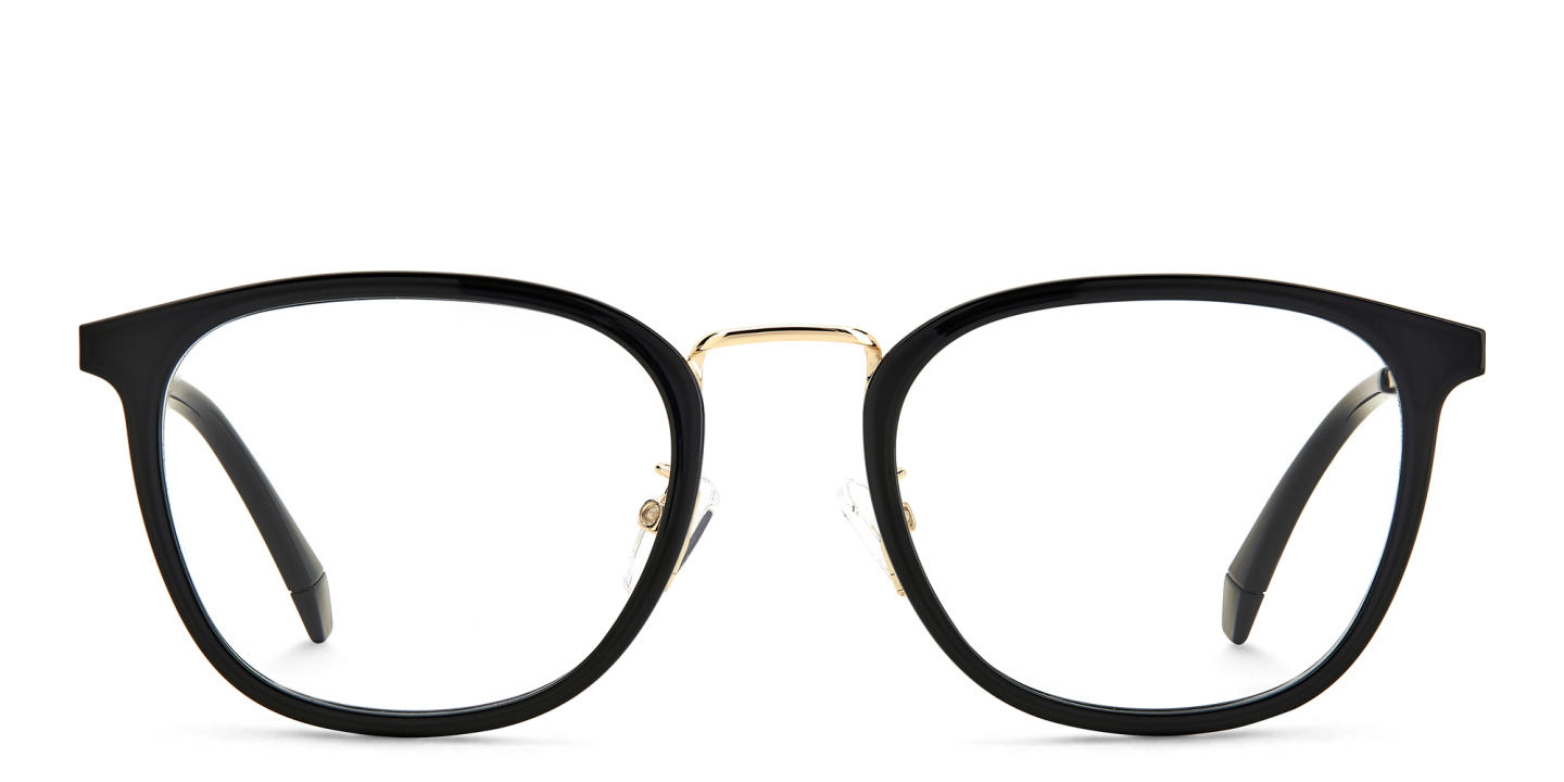 Shop Polaroid Unisex Square Eyeglasses in Black online.