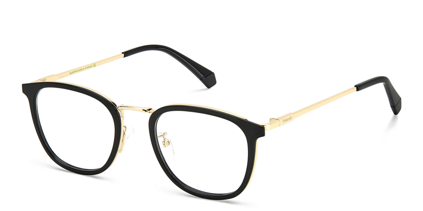 Polaroid Unisex Square Eyeglasses in Black – Product Photo 1