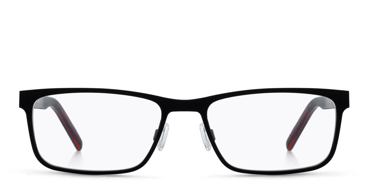 Hugo Boss Rectangle Eyeglasses in Black – Product Photo 0