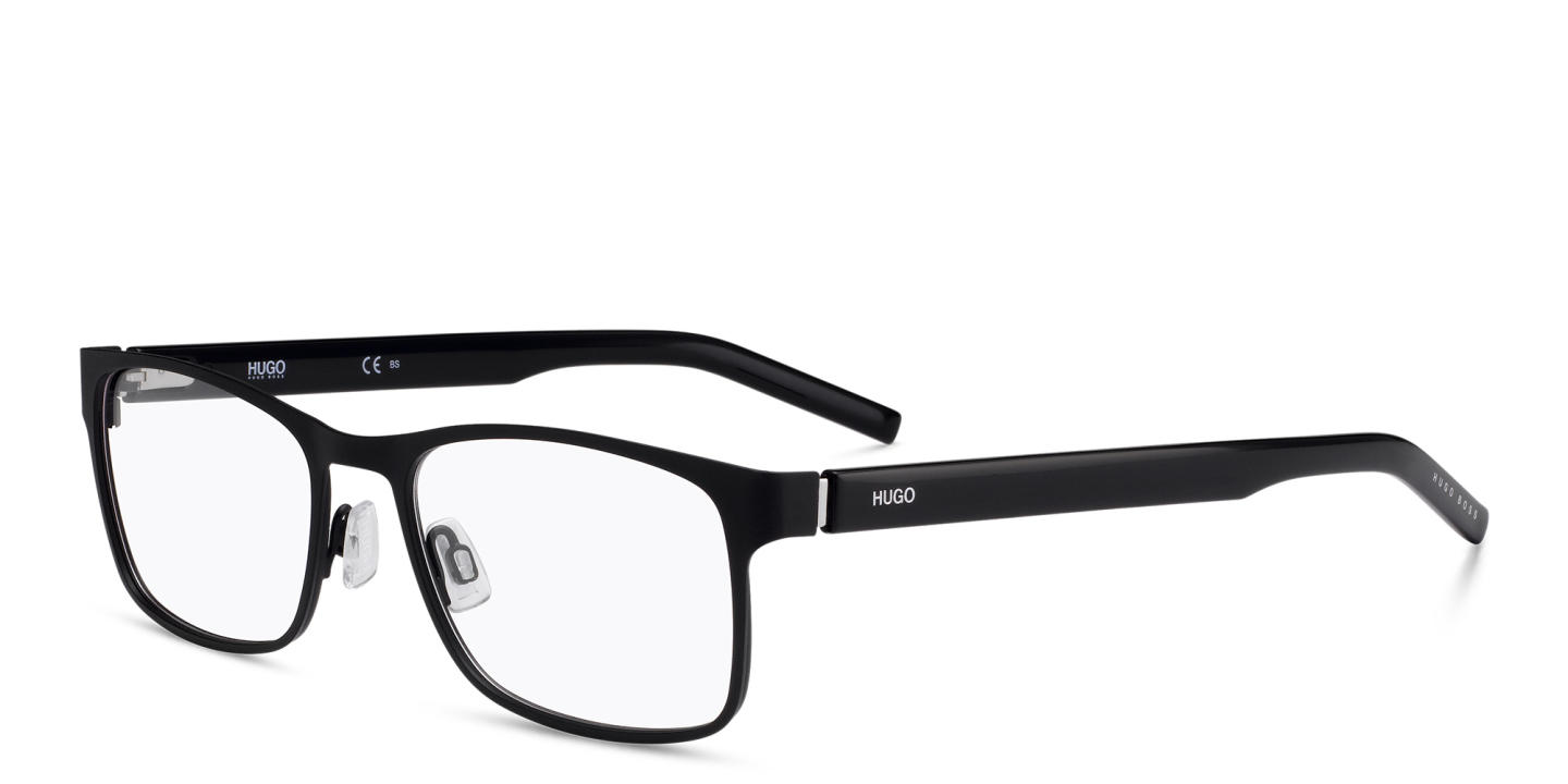 Hugo Boss Rectangle Eyeglasses in Black – Product Photo 1