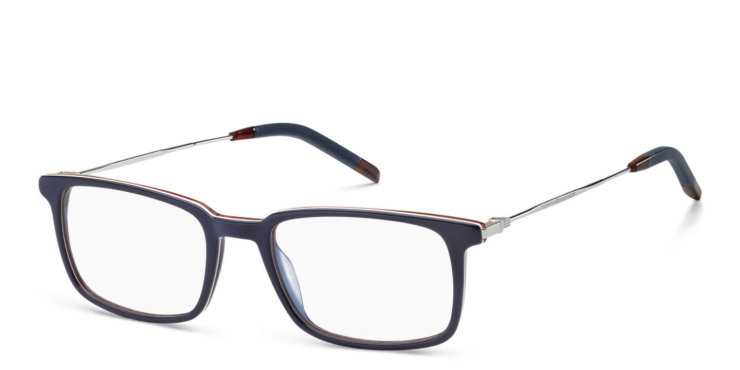 Tommy Hilfiger Square Eyeglasses in Blue – Product Photo 1
