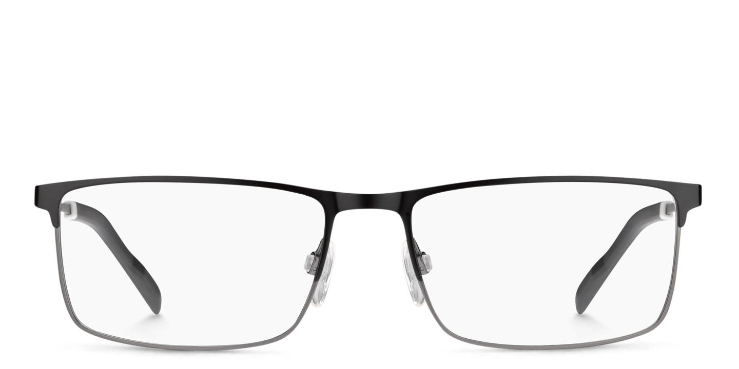 Shop Tommy Hilfiger Wide Rectangle Eyeglasses in Grey online.