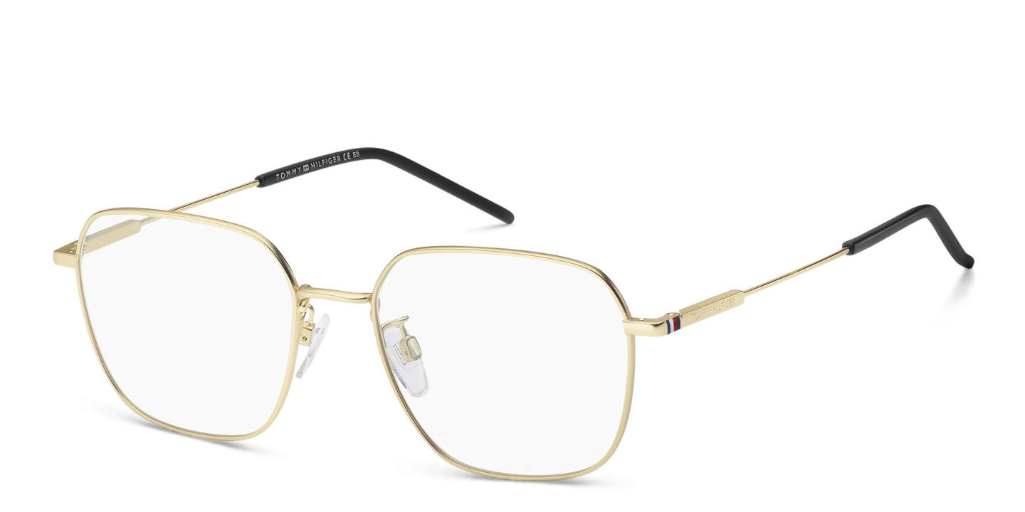 Tommy Hilfiger Square Eyeglasses in Gold – Product Photo 1