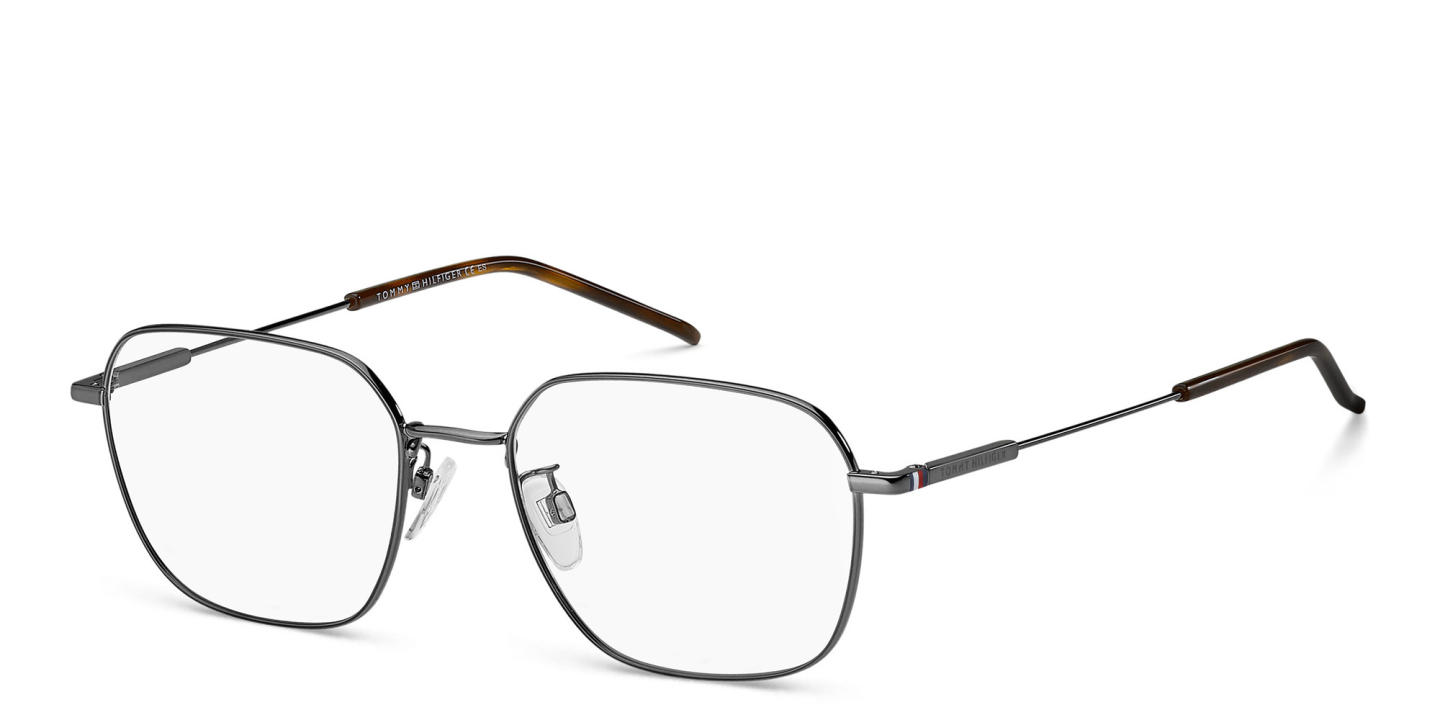 Tommy Hilfiger Square Eyeglasses in Gunmetal – Product Photo 1