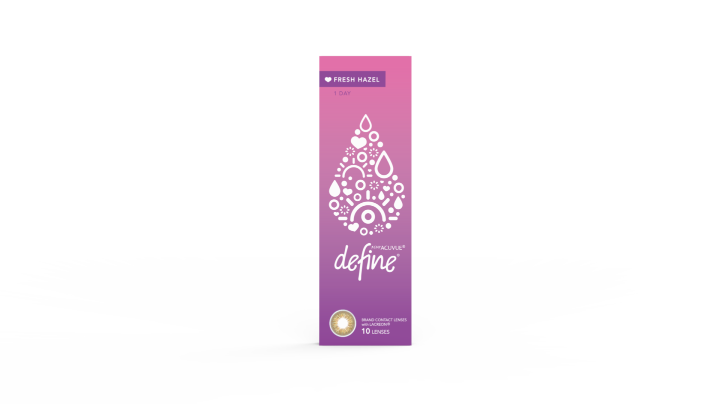 ACUVUE 1-Day Define Fresh Color Contact Lenses - Hazel in Latte – Product Photo 1
