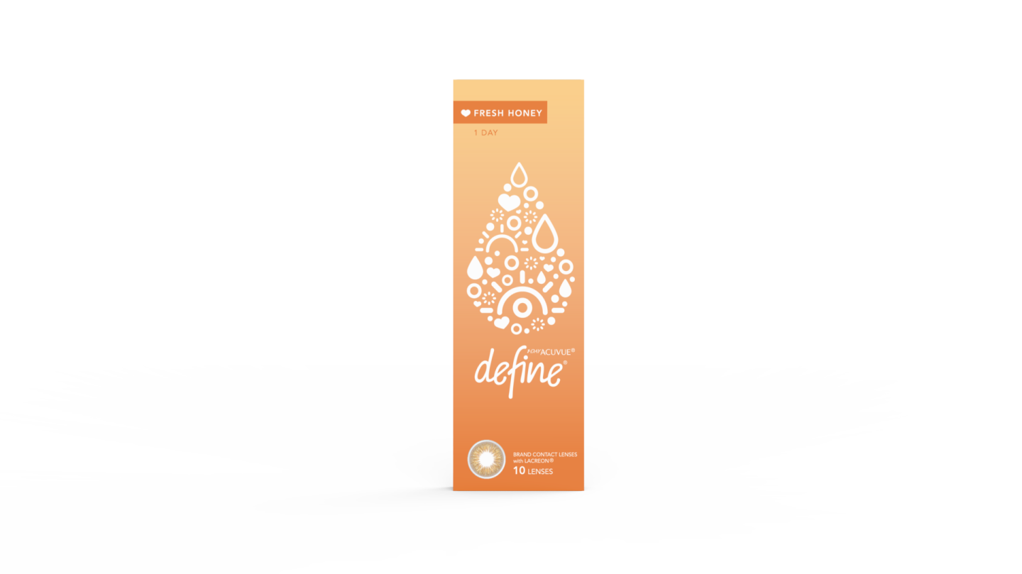 ACUVUE 1-Day Define Fresh Color Contact Lenses in Honey – Product Photo 1