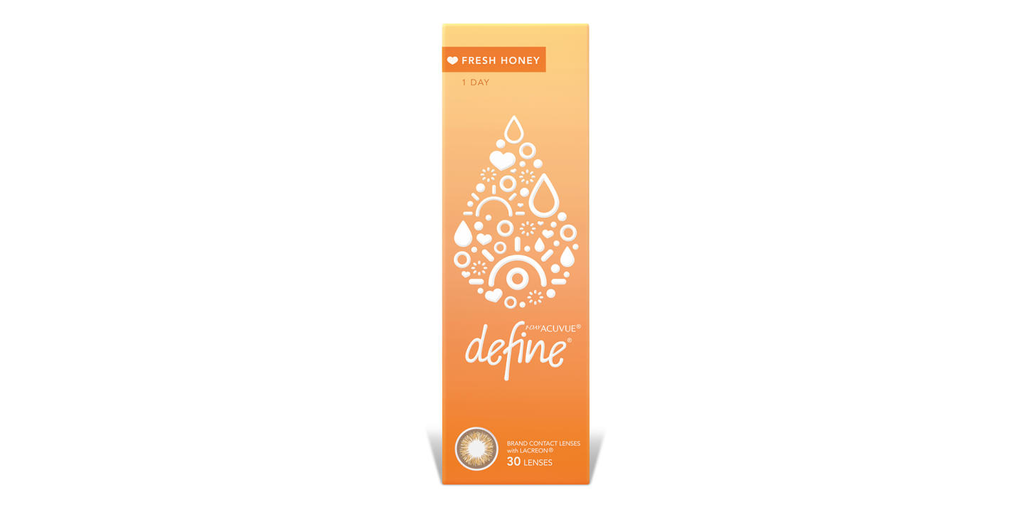 Shop ACUVUE 1-Day Define Fresh Color Contact Lenses - Honey in Honey online.