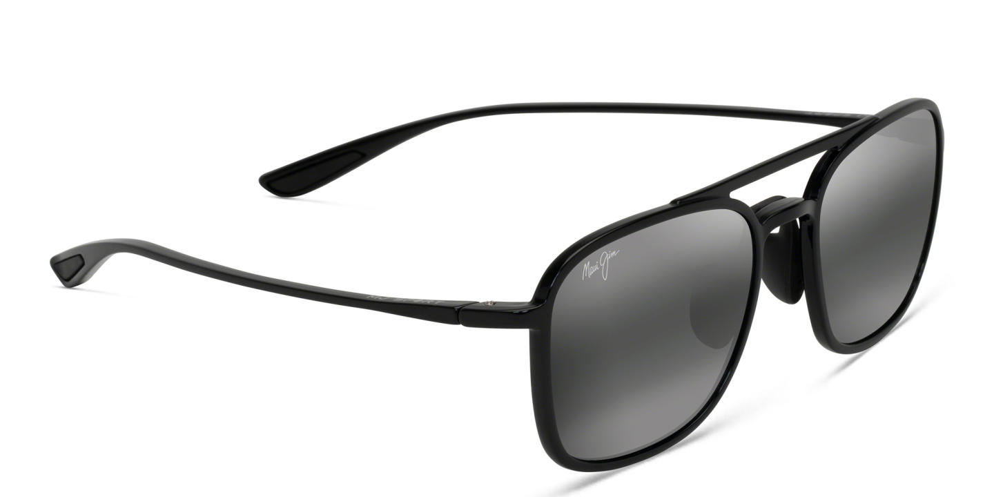 Shop Maui Jim Keokea Unisex Aviator Sunglasses in Black online.