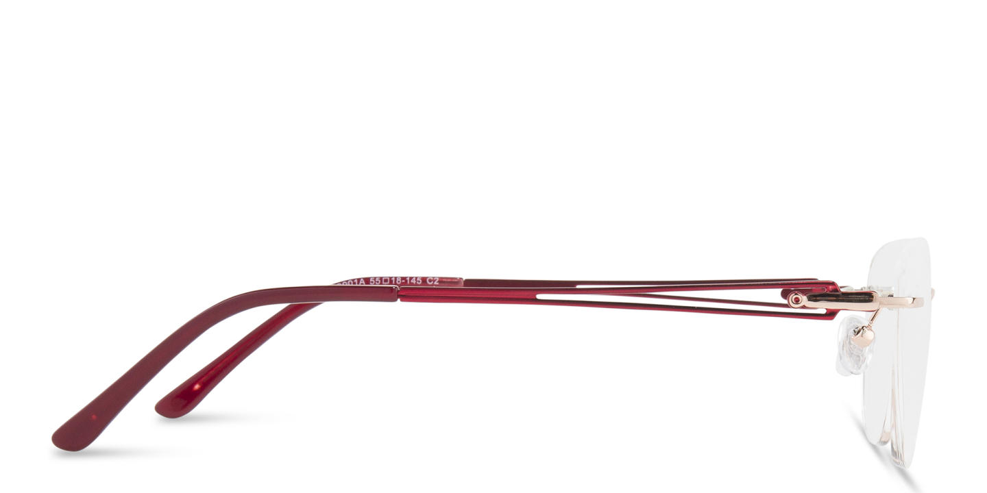 Sojo Wide Round Eyeglasses in Rose Gold – Product Photo 3