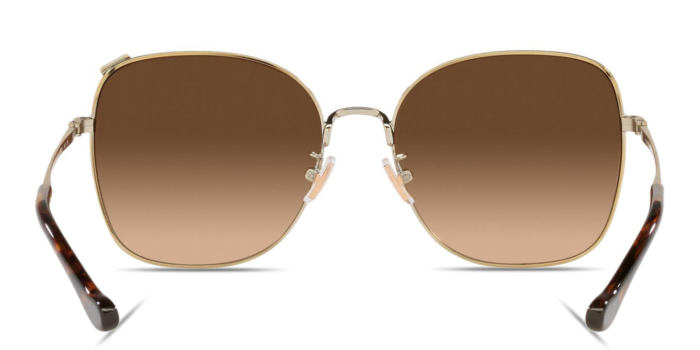 Coach Logo-Engraved Oversized Square Sunglasses in Gold – Product Photo 3