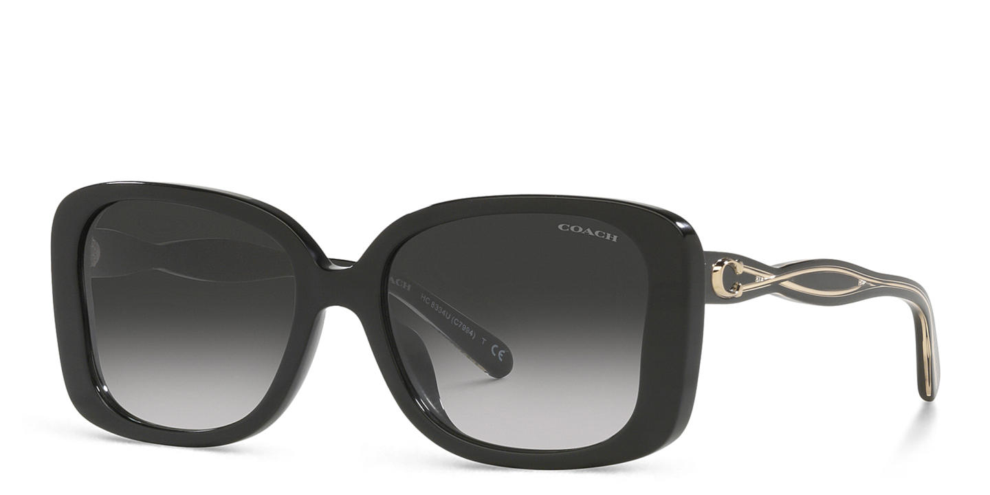 Coach Square Sunglasses in Black – Product Photo 1