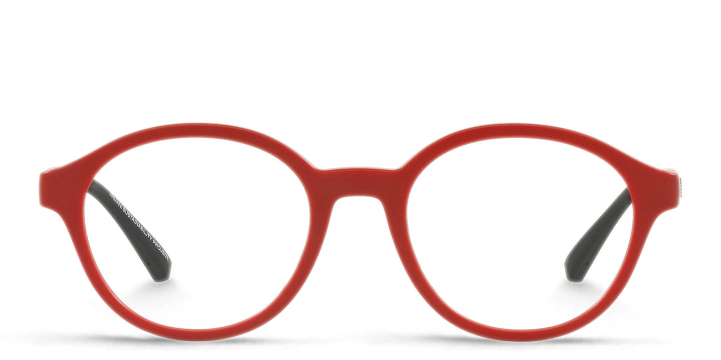 Emporio Armani Kids Round Eyeglasses in Red – Product Photo 0