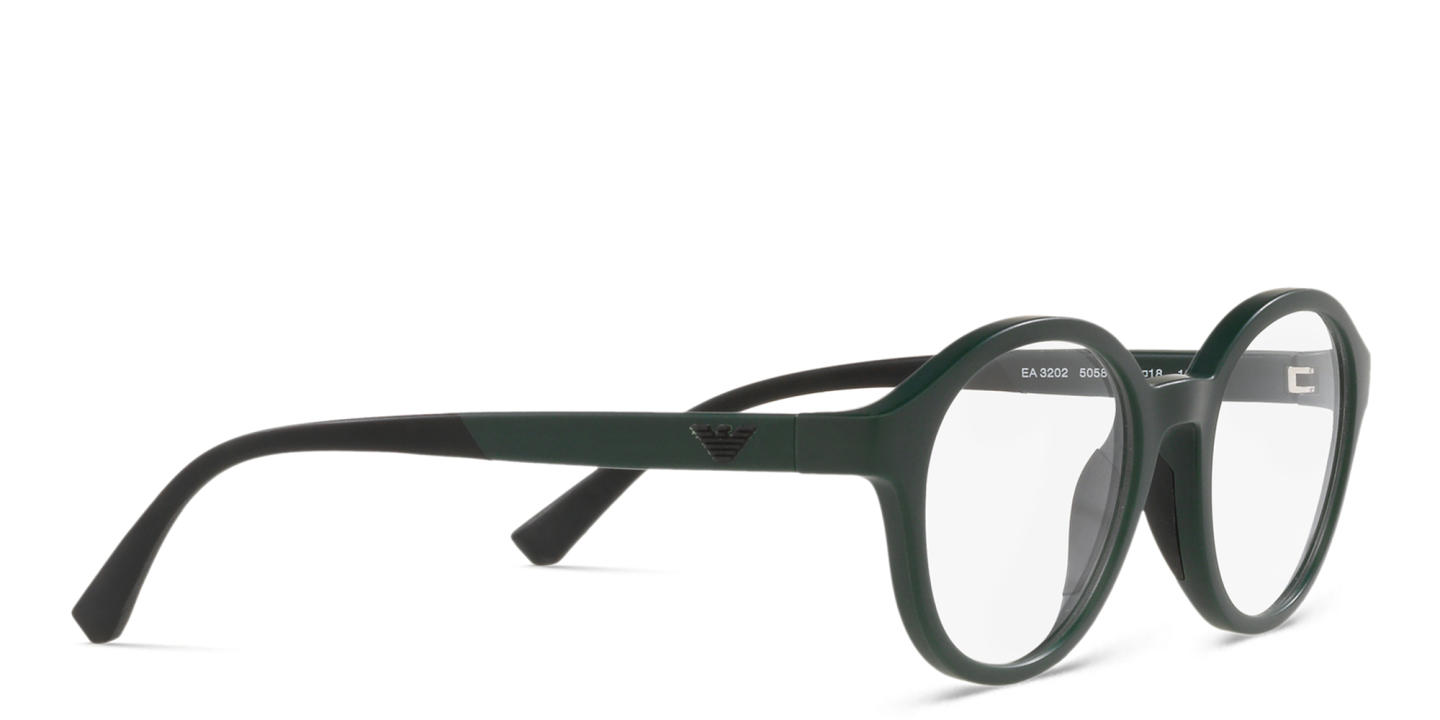Emporio Armani Kids Round Eyeglasses in Green – Product Photo 3