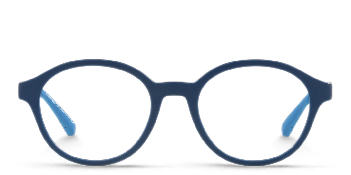 Emporio Armani Kids Round Eyeglasses in Blue – Product Photo 0