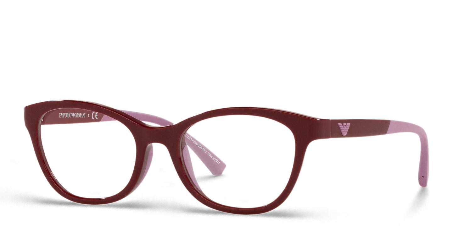 Emporio Armani Kids Cat-Eye Eyeglasses in Red – Product Photo 1