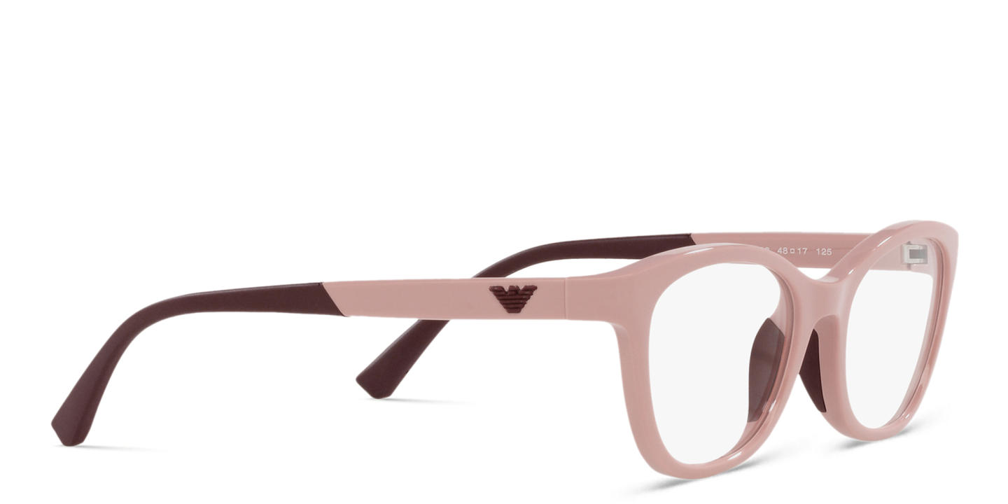Emporio Armani Eagle Logo Kids Cat-Eye Eyeglasses in Pink – Product Photo 3