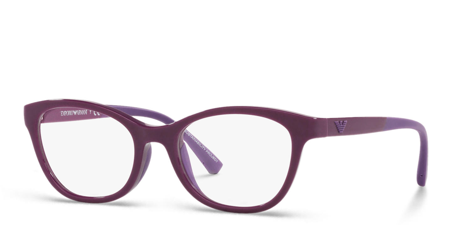 Emporio Armani Kids Cat-Eye Eyeglasses in Solid purple – Product Photo 1