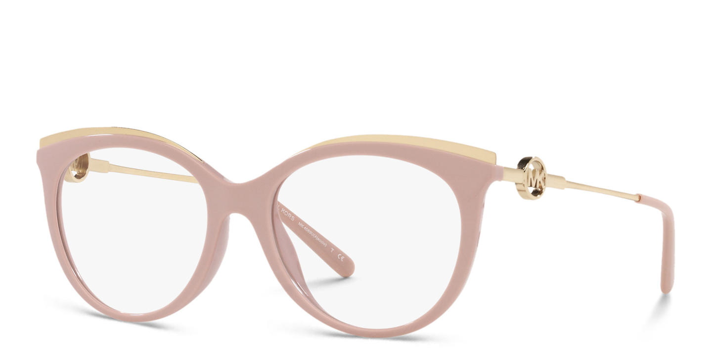 Shop Michael Kors Round Eyeglasses in Pink online.