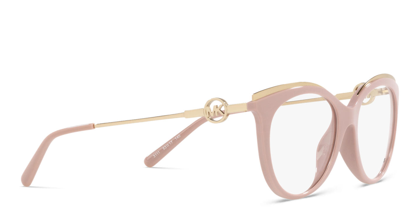 Shop Michael Kors Round Eyeglasses in Pink online.