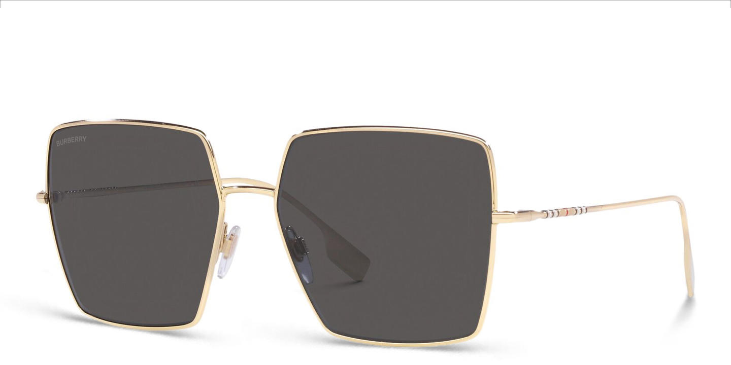BURBERRY Oversized Square Sunglasses in Light Gold – Product Photo 2