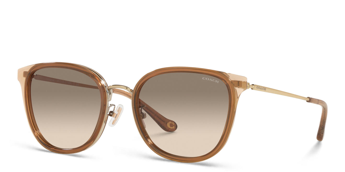 Coach Logo-Engraved Square Sunglasses in Brown – Product Photo 1