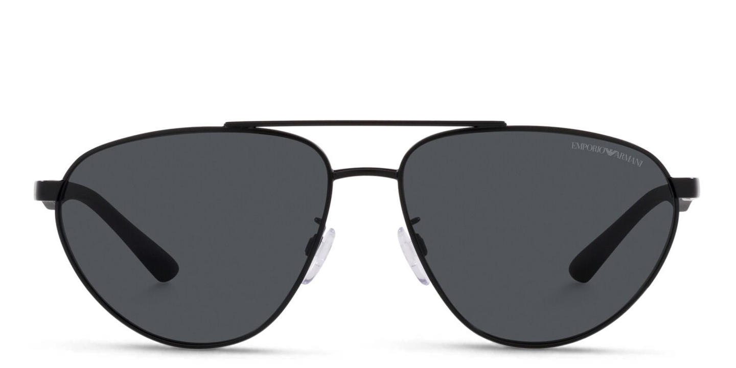 Emporio Armani Aviator Sunglasses in Matte Black – Product Photo 0