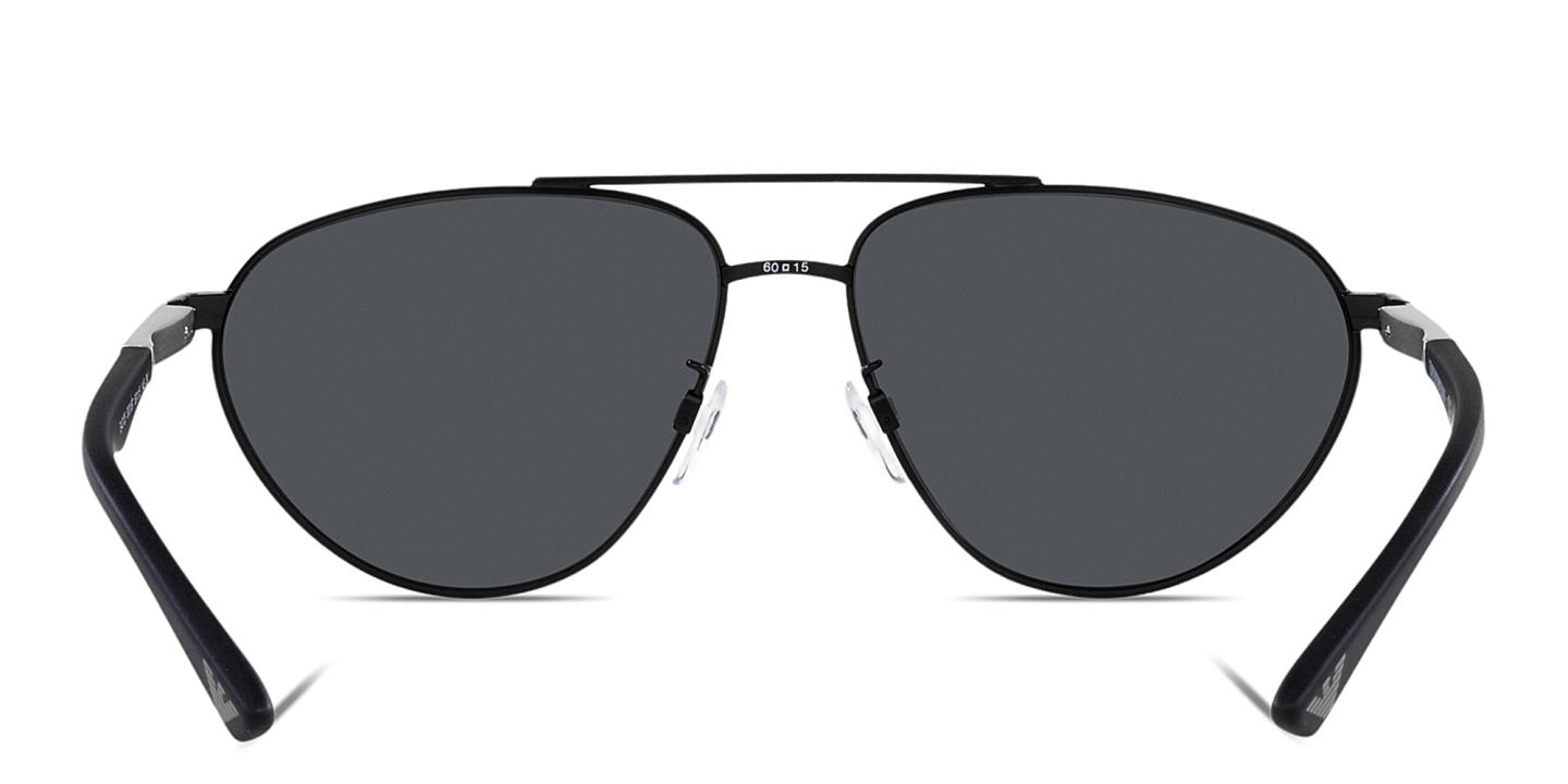 Emporio Armani Aviator Sunglasses in Matte Black – Product Photo 3