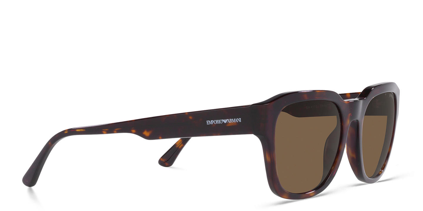 Emporio Armani Square Sunglasses in Shiny Havana – Product Photo 1