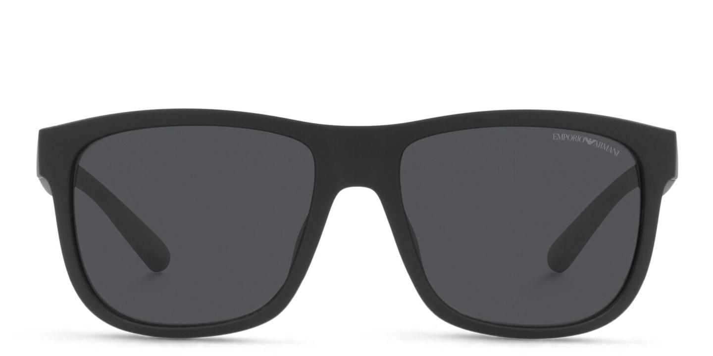 Emporio Armani Pillow Sunglasses in Matte Black – Product Photo 0