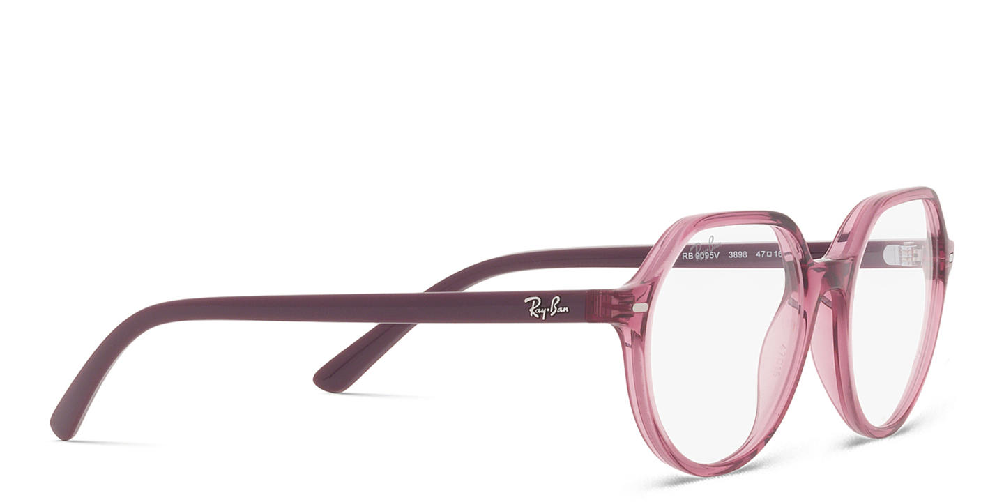 Shop Ray-Ban Junior Thalia Kids Irregular Eyeglasses in Transparent Pink online.