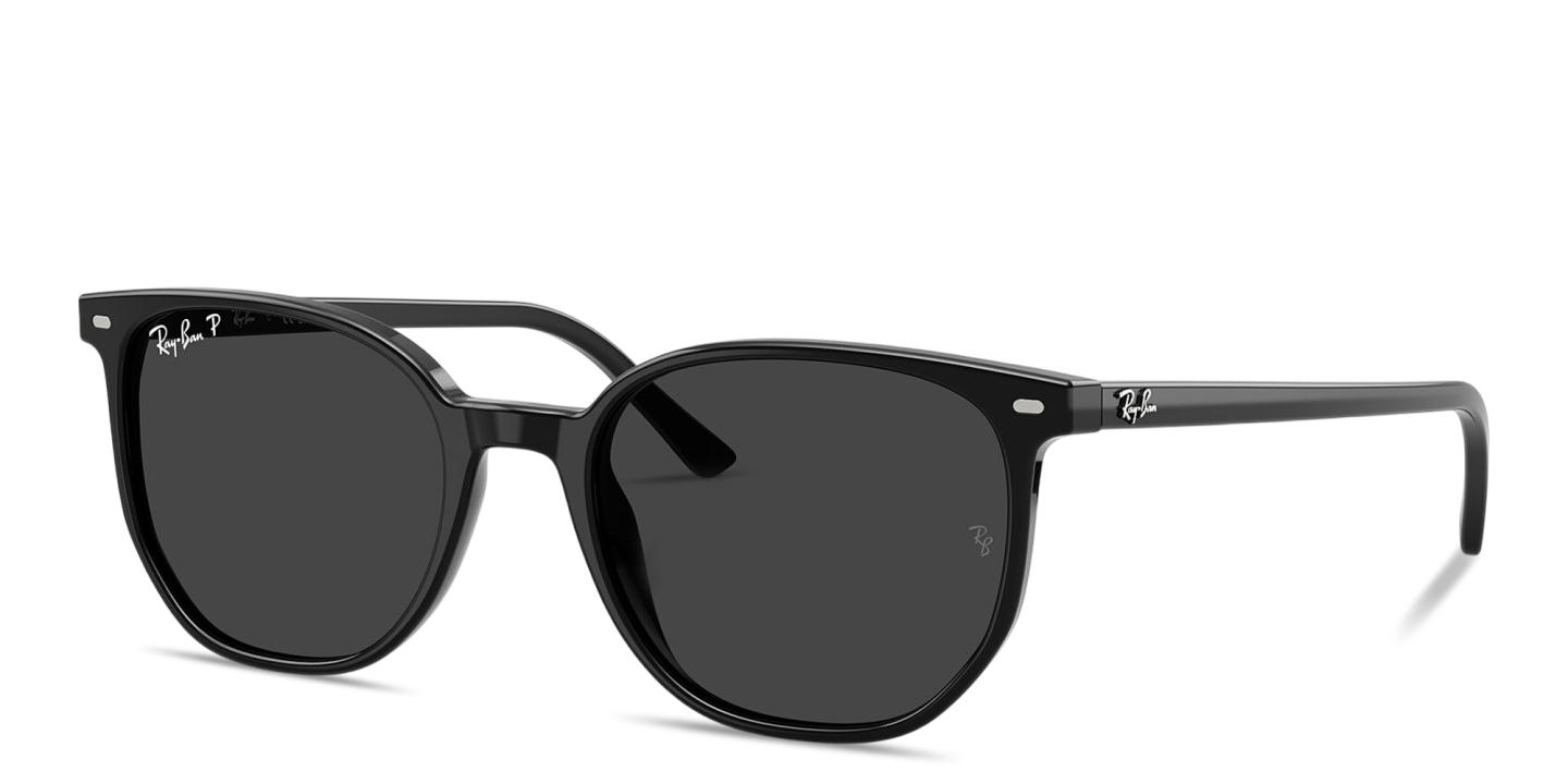 Shop Ray-Ban Elliot Unisex Square Sunglasses in Black online.