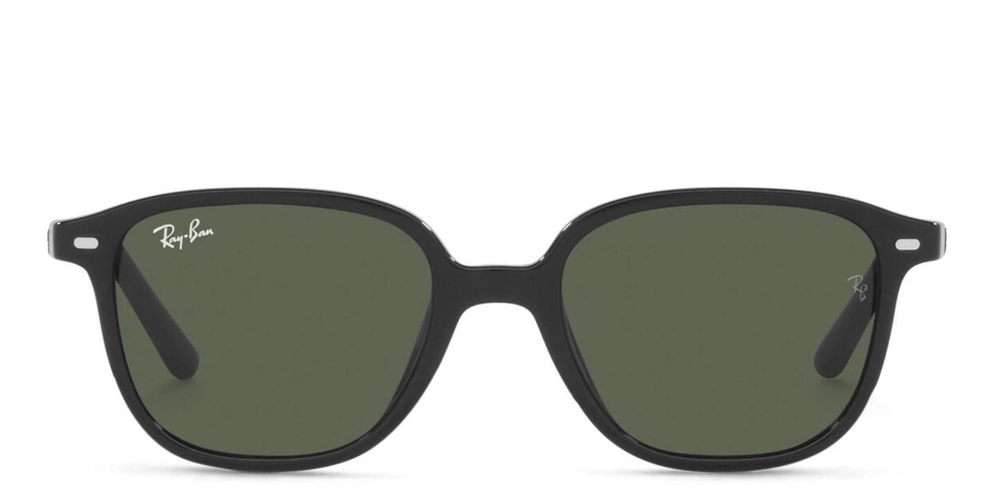 Shop Ray-Ban Junior Leonard Kids Square Sunglasses in Black online.