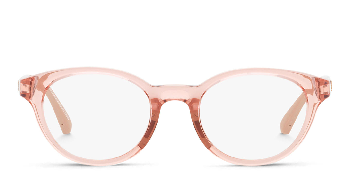 Emporio Armani Junior Kids Round Eyeglasses in Transparent Pink – Product Photo 0