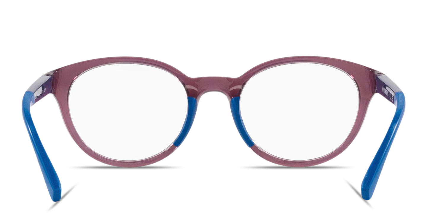 Emporio Armani Junior Kids Round Eyeglasses in Transparent Violet – Product Photo 3