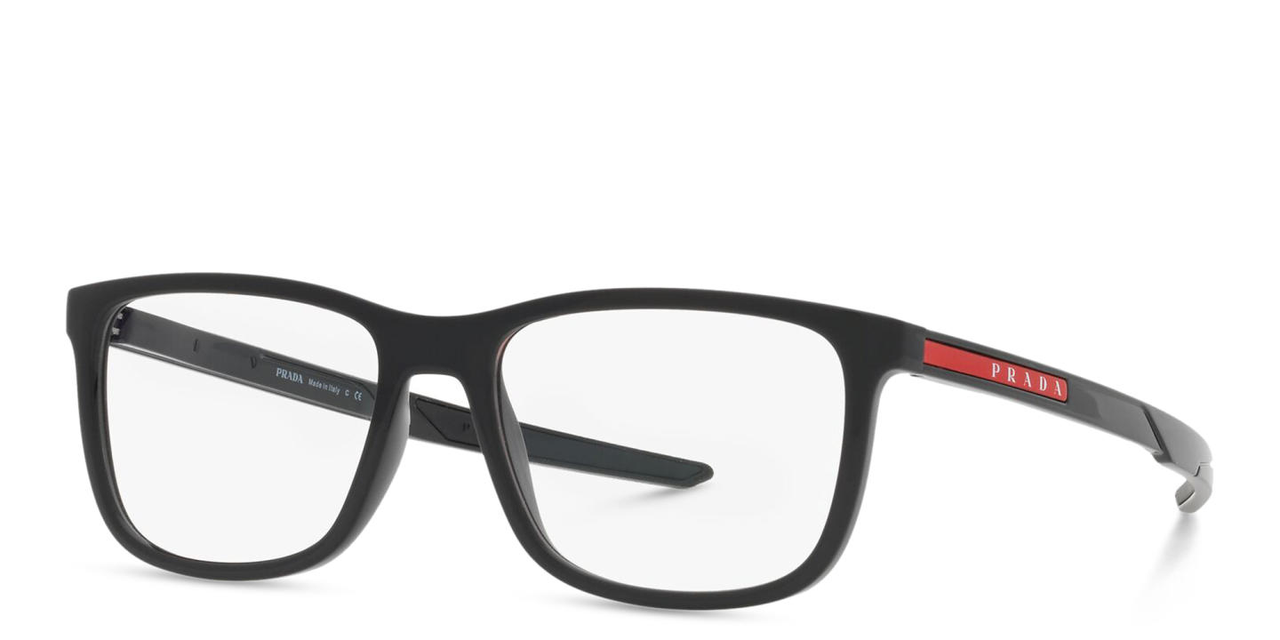 Prada Linea Rossa Pillow Eyeglasses in Black – Product Photo 1