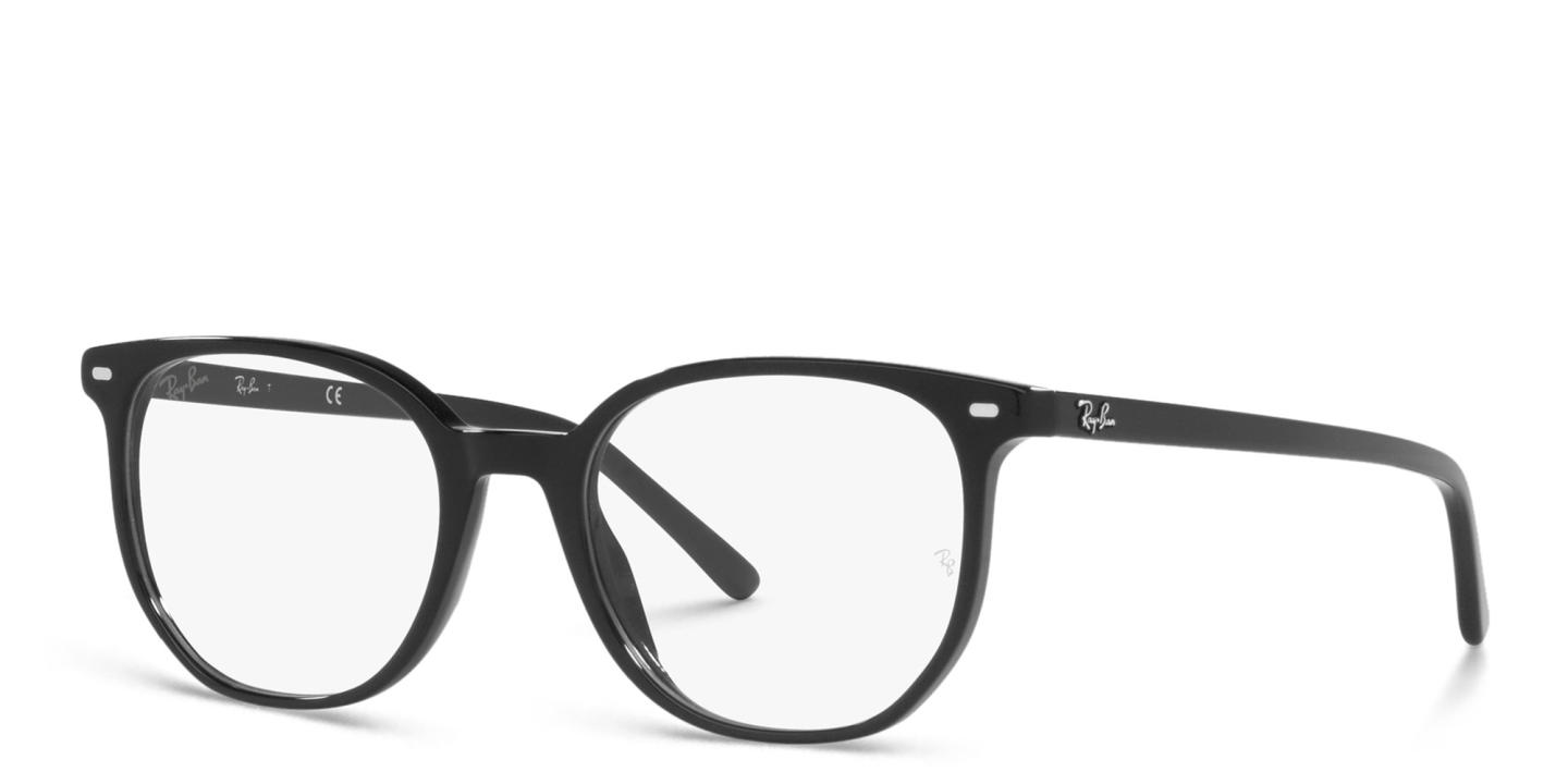 Shop Ray-Ban Elliot Optics Unisex Irregular Eyeglasses in Shiny Black online.