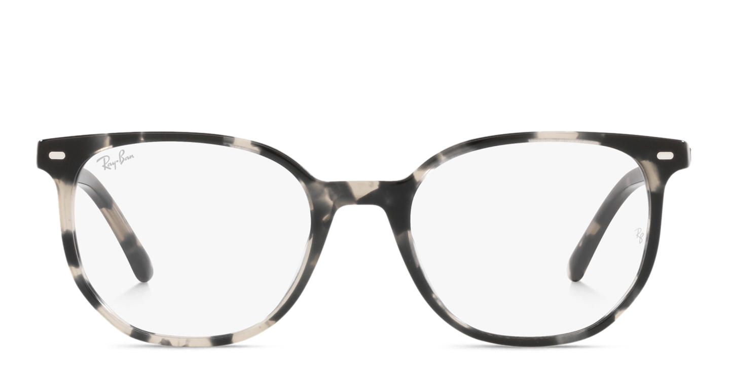 Shop Ray-Ban Elliot Unisex Irregular Eyeglasses in Grey Havana online.