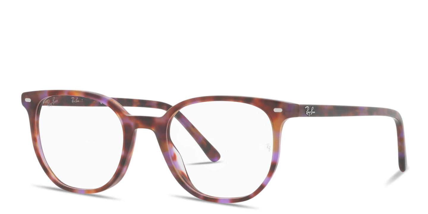 Shop Ray-Ban Elliot Optics Unisex Irregular Eyeglasses in Brown Havana online.
