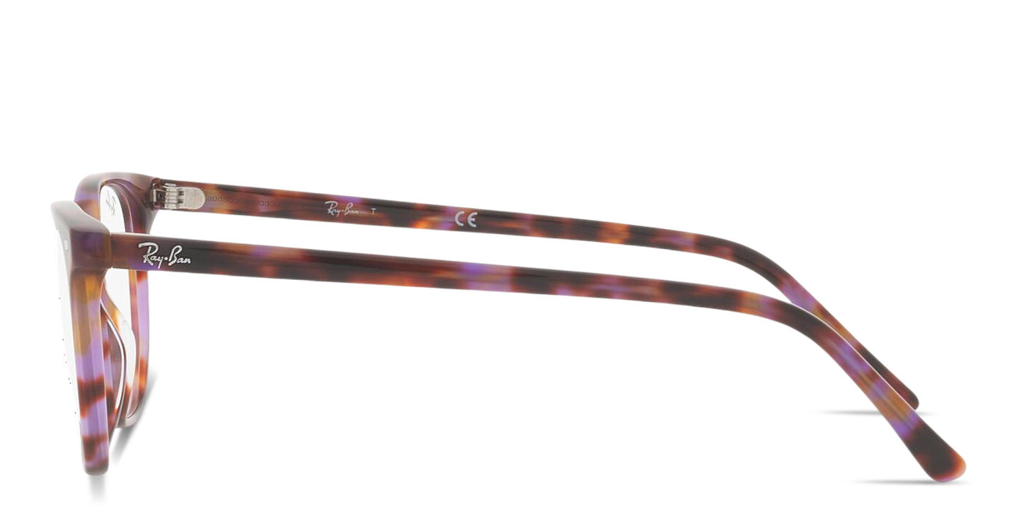 Shop Ray-Ban Elliot Optics Unisex Irregular Eyeglasses in Brown Havana online.