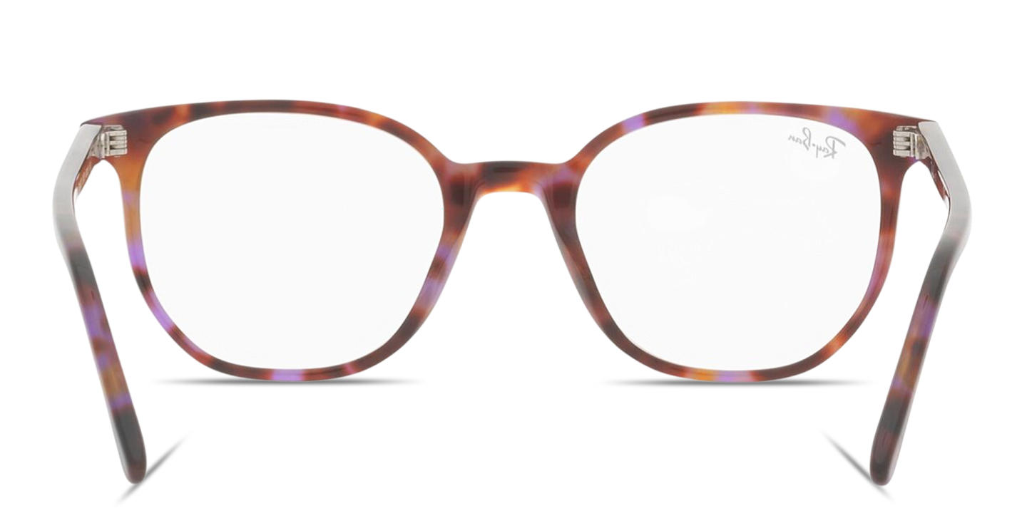 Shop Ray-Ban Elliot Optics Unisex Irregular Eyeglasses in Brown Havana online.