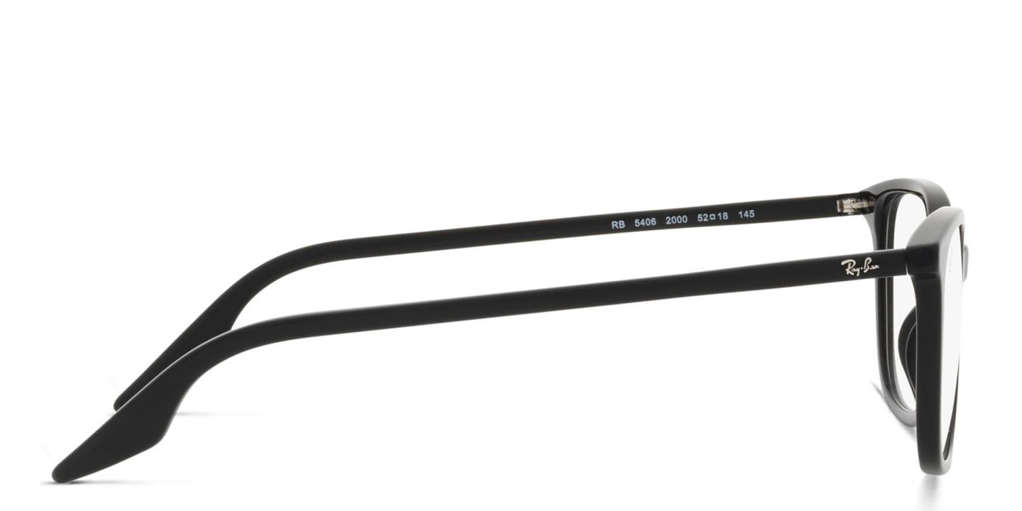 Ray-Ban Unisex Square Eyeglasses in Black – Product Photo 2