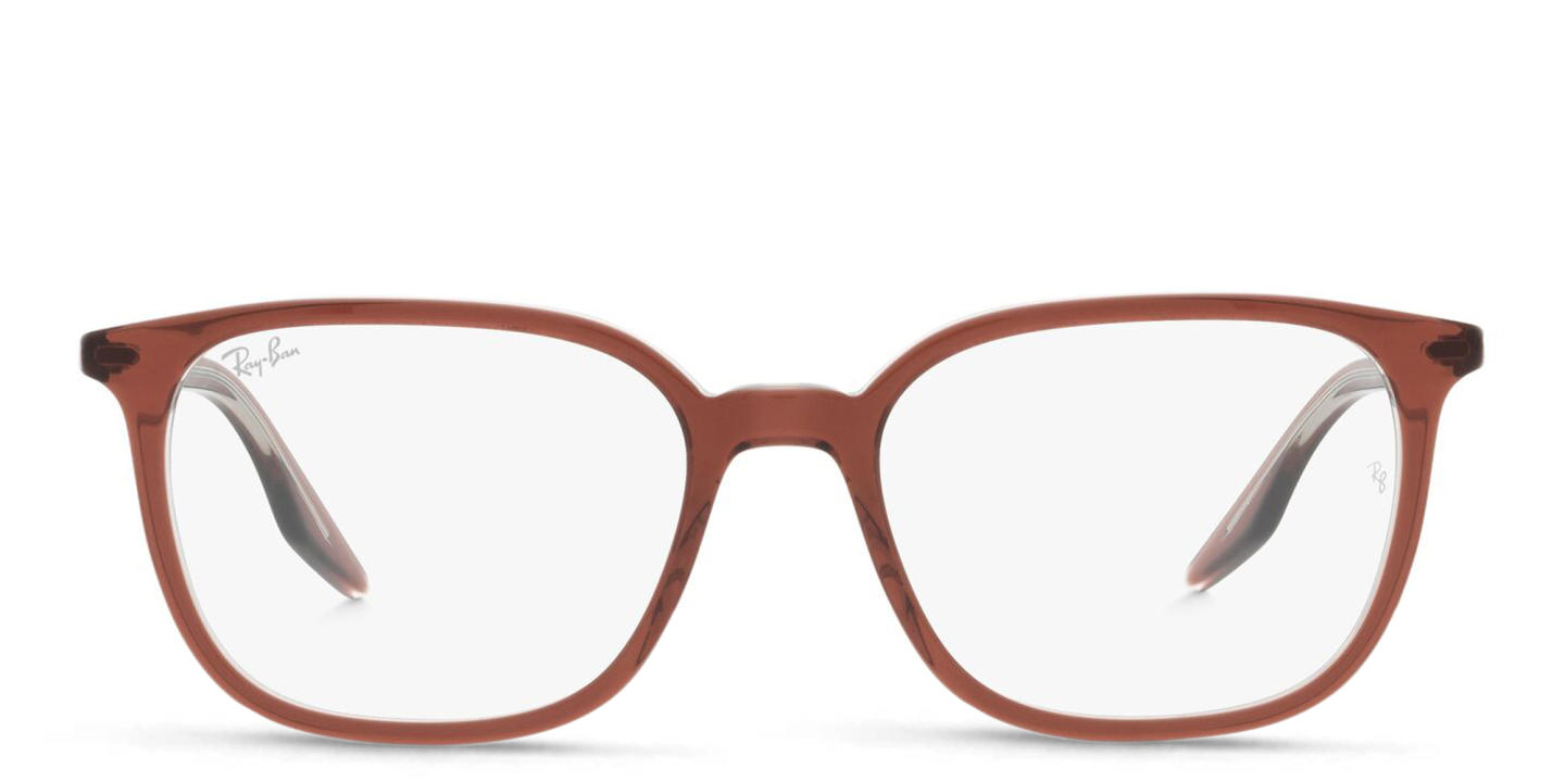 Ray-Ban Unisex Square Eyeglasses in Brown – Product Photo 0