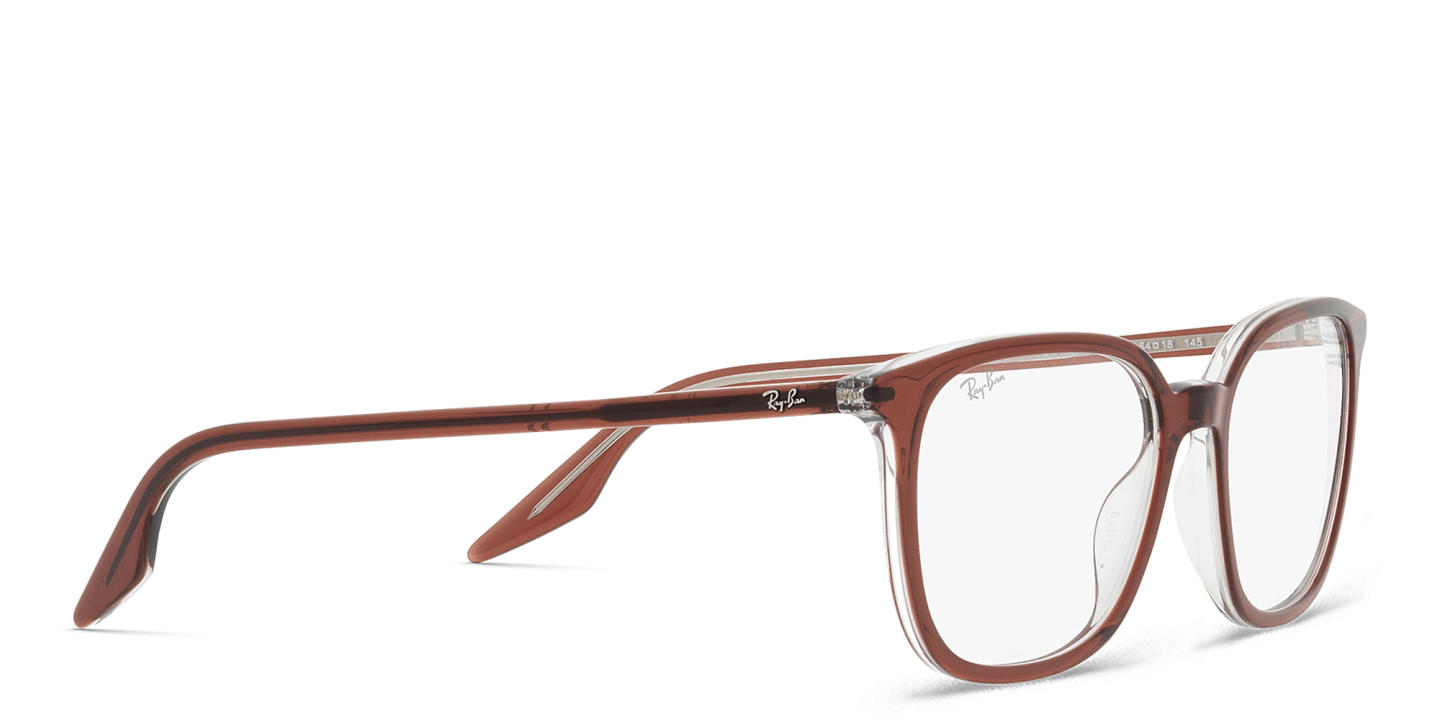 Ray-Ban Unisex Square Eyeglasses in Brown – Product Photo 3