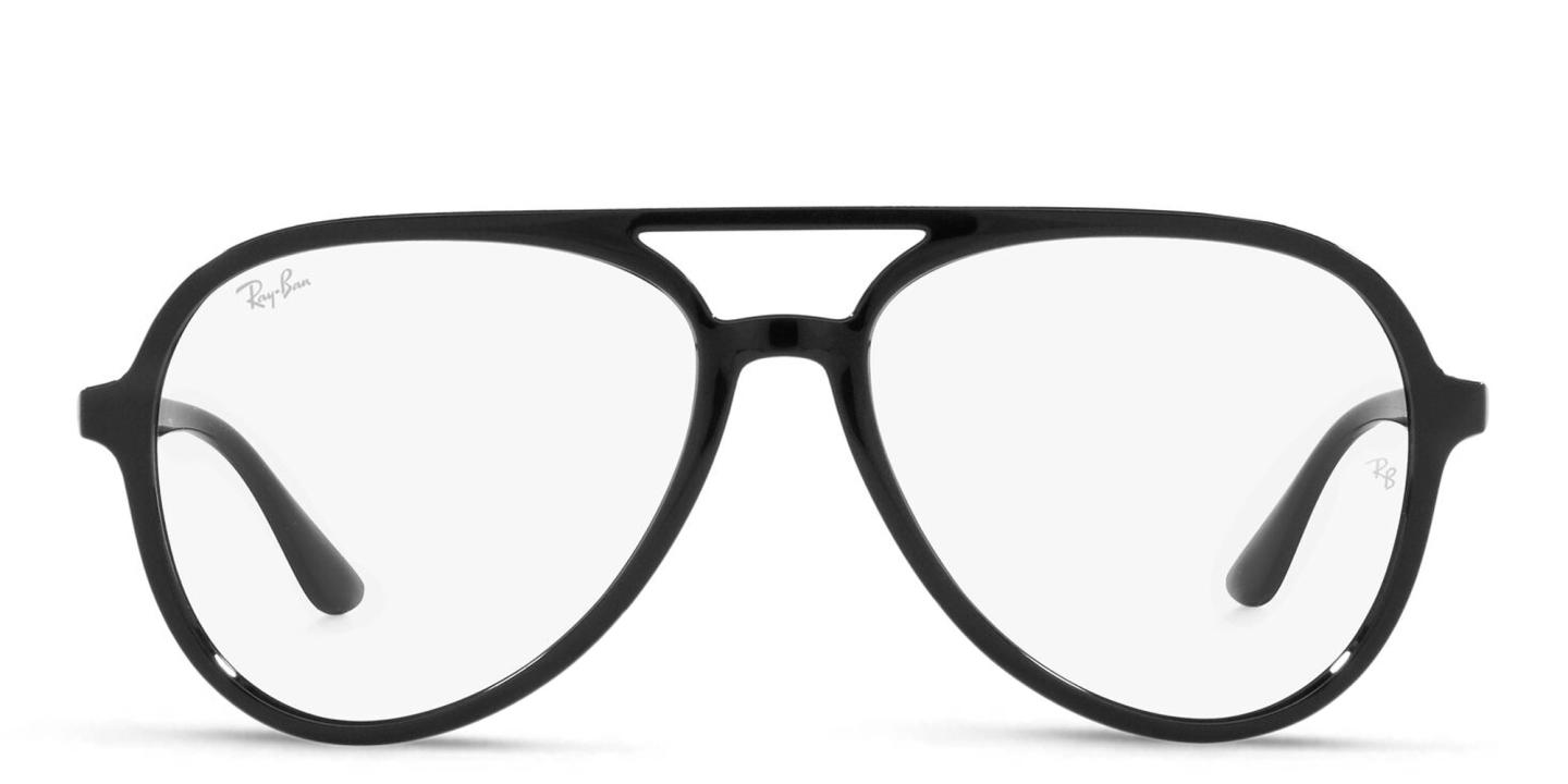 Shop Ray-Ban Unisex Wide Aviator Eyeglasses in Black online.
