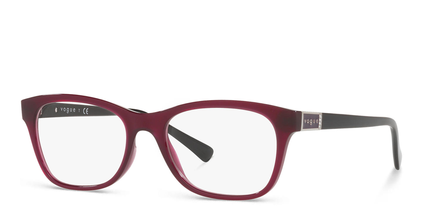 Vogue Eyewear Rectangle Eyeglasses in Red – Product Photo 1