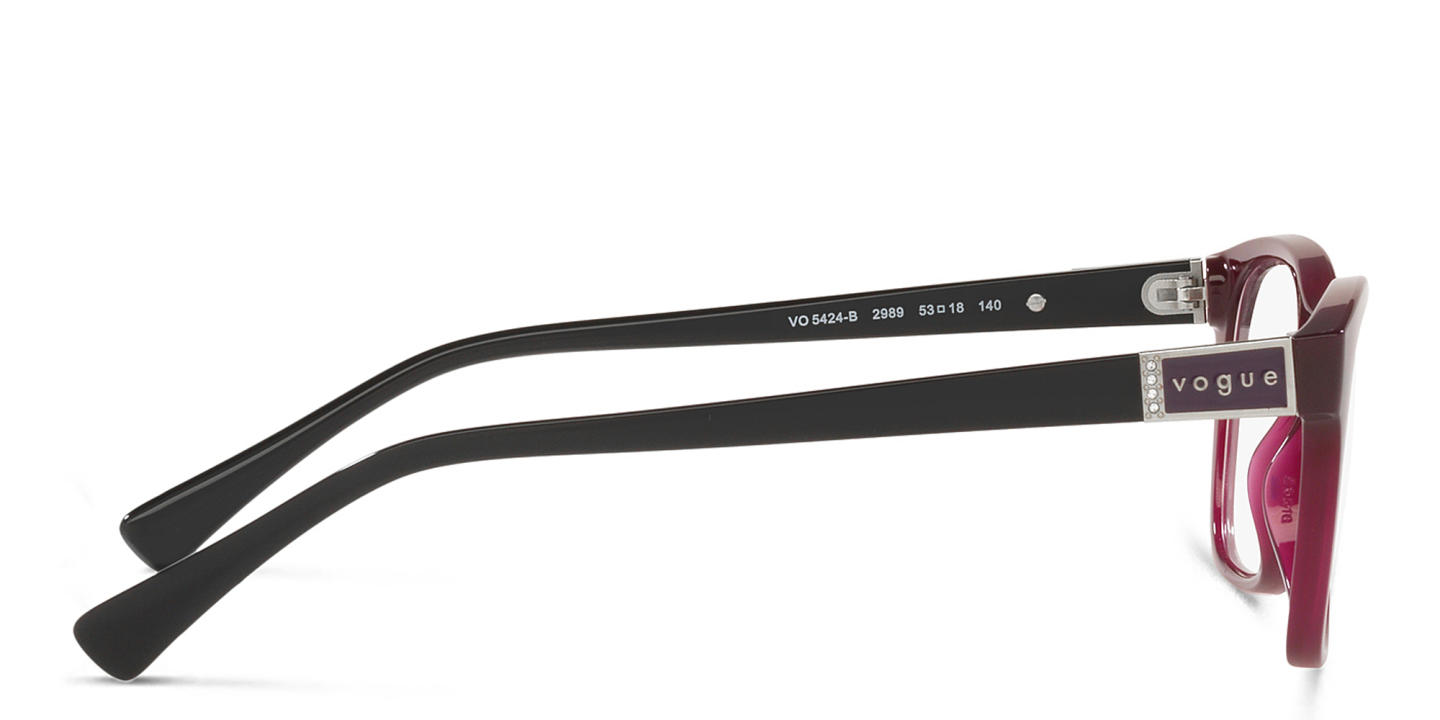 Vogue Eyewear Rectangle Eyeglasses in Red – Product Photo 2