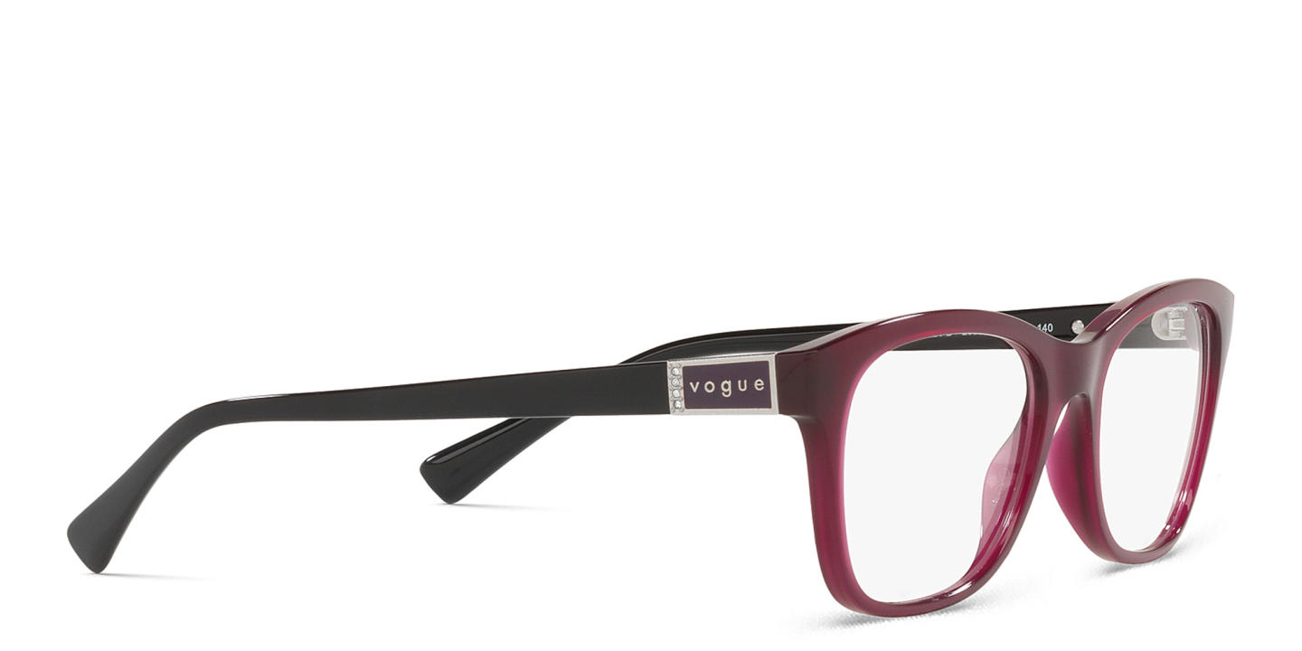 Vogue Eyewear Rectangle Eyeglasses in Red – Product Photo 3