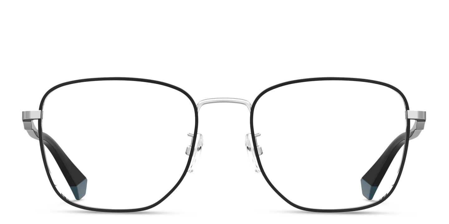 Polaroid Wide Square Eyeglasses in Black – Product Photo 0