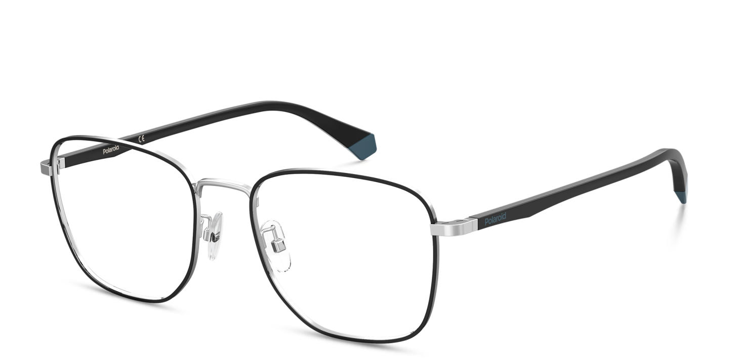 Polaroid Wide Square Eyeglasses in Black – Product Photo 1